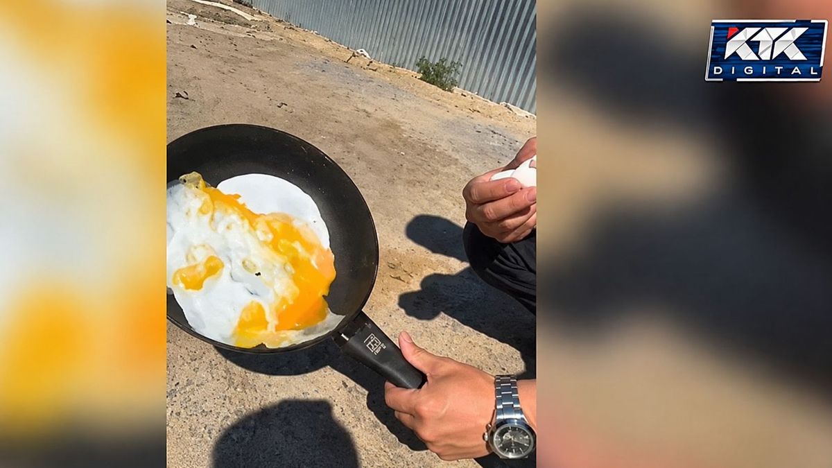 Southern Kazakhstan residents fry eggs on pavement as temperatures hit 48°C