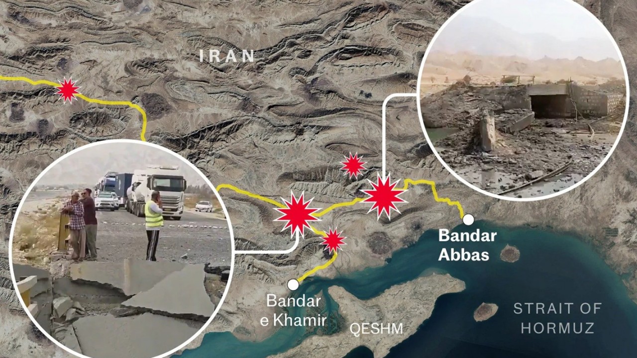 US strikes cut off Iran's key port Bandar Abbas from inland