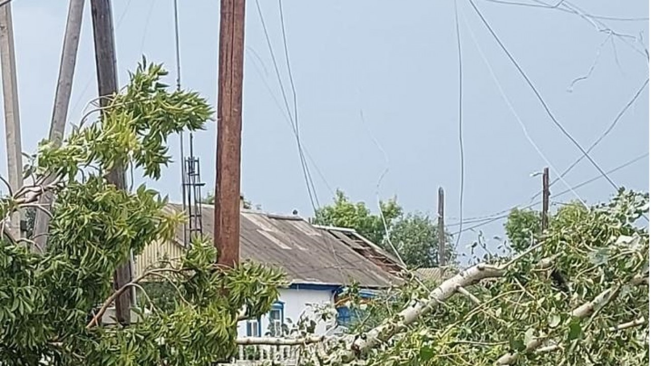 Pavlodar Bölgesinde Şiddetli Rüzgar Evlere ve Enerji Hatlarına Zarar Verdi