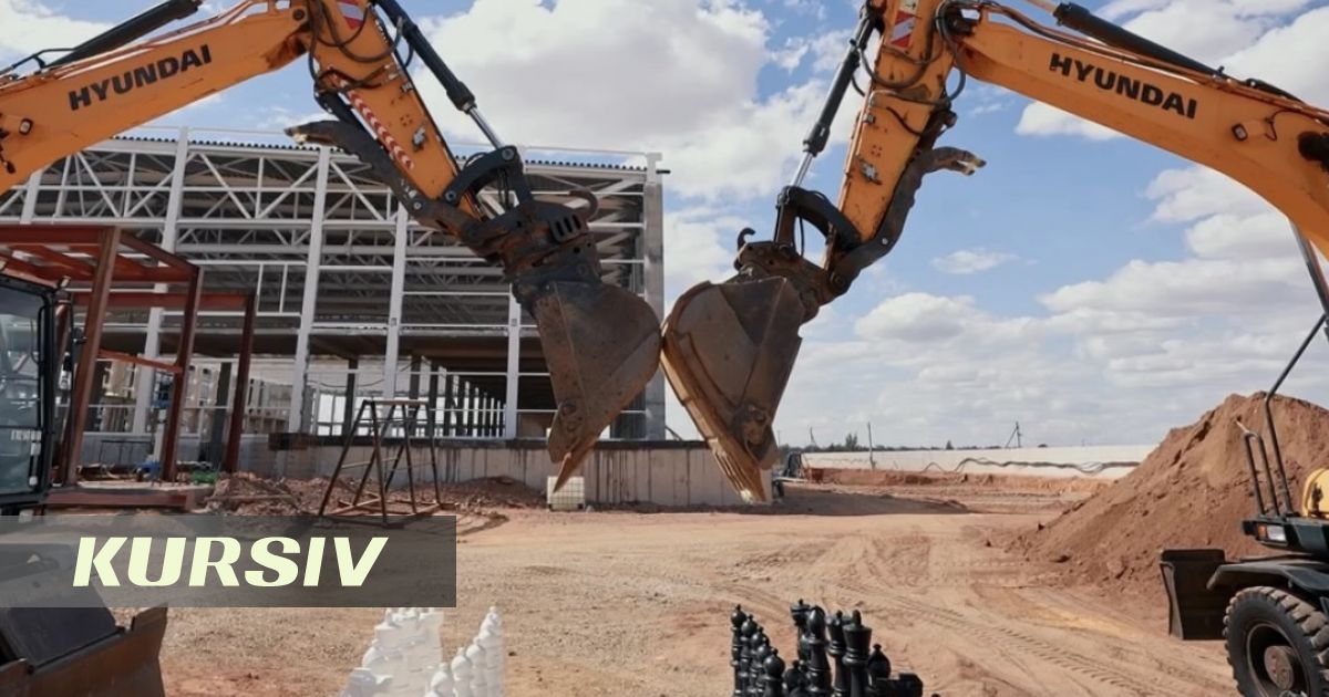 Excavators Played Chess at Astana Data Center Construction Site