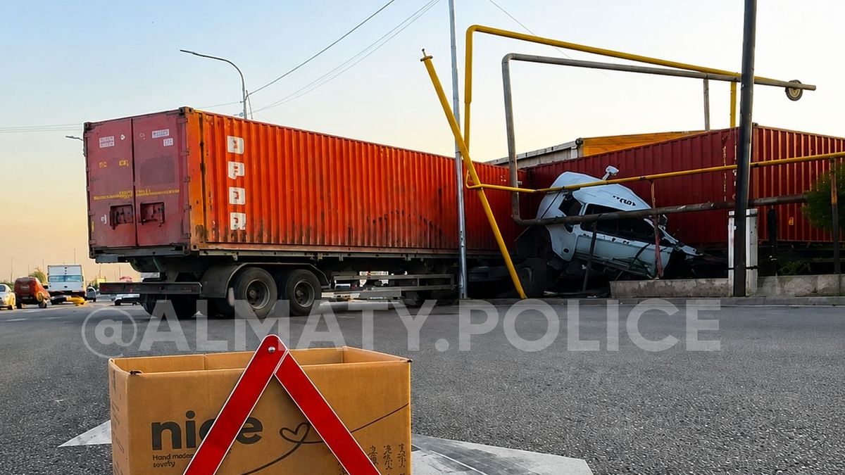 Train collides with KamAZ truck at railway crossing, driver hospitalized