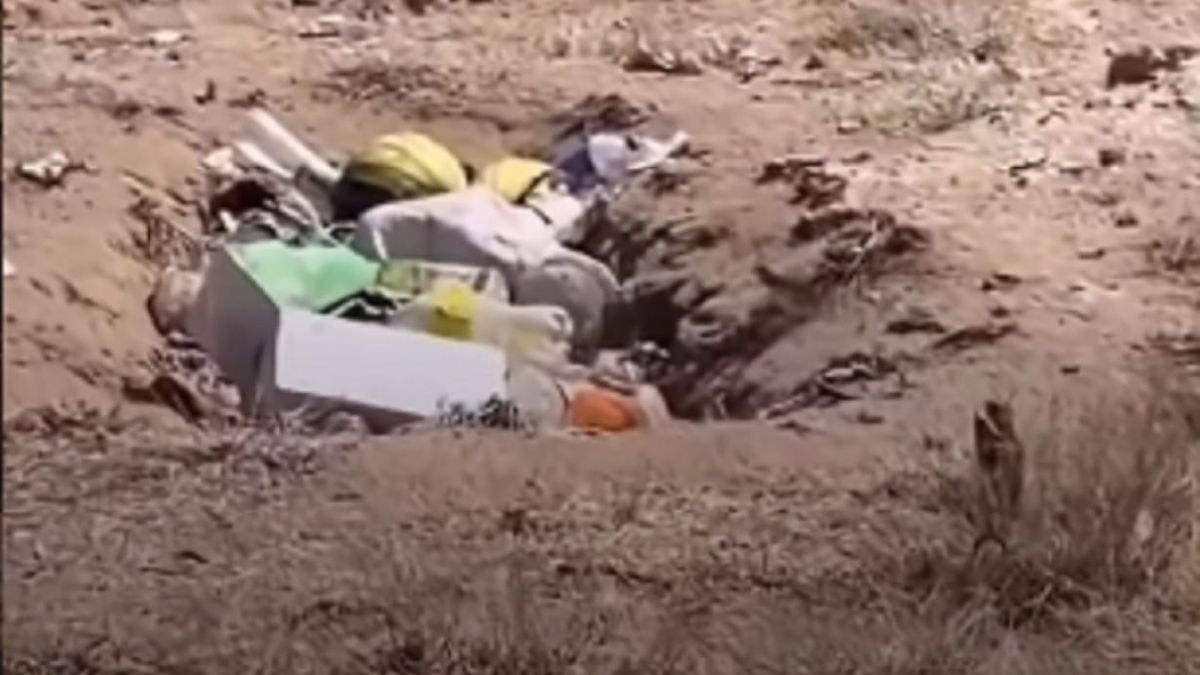 斋桑湖生态丑闻:垃圾被埋进沙里
