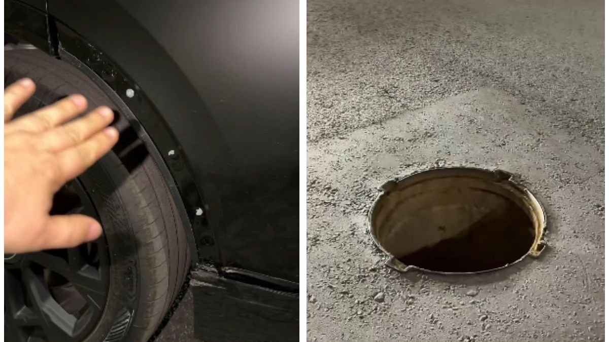 Flying manhole cover damages new car in central Astana