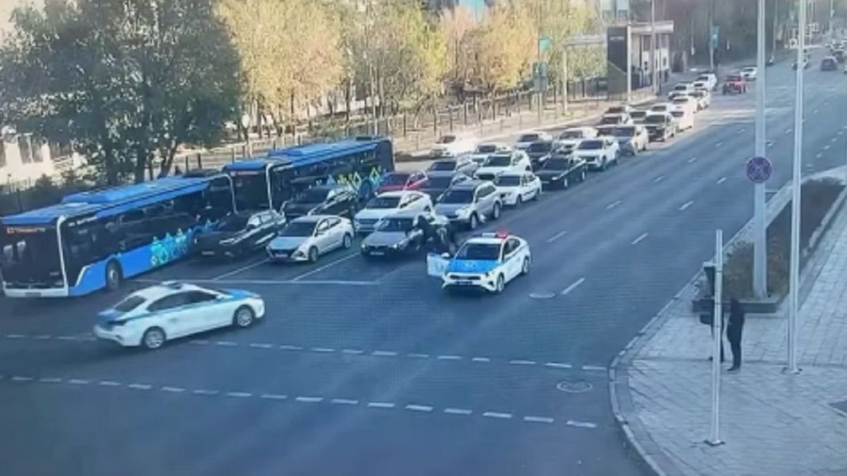 Astana police chase teenager on unregistered scooter