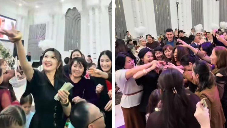 Aqtaýlyq bloger toıda dollardan shashý shashty