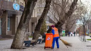 «Júrek jylýy»: Almatynyń qaq ortasyndaǵy tazalyq saqshylarynyń jumysy