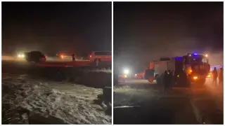 Ақмола облысында бөгет бұзылып, трассаның бір бөлігі су астында қалды