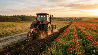 Түркістан облысындағы сирек кездесетін қызыл кітаптағы қызғалдақтарды трактормен таптады