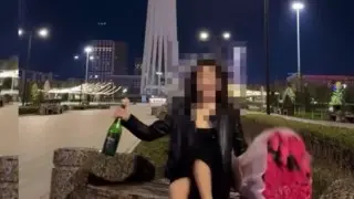 Polısıa Astany: Shtrafy za vıdeo s shampanskım v obshestvennyh mestah