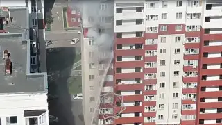 Астанада көпқабатты үйде өрт шықты: Видео жарияланды